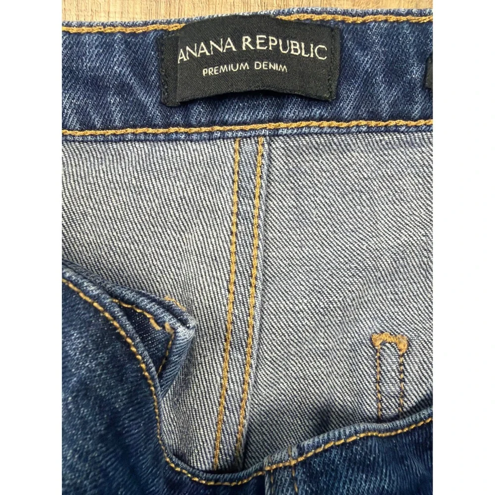 Banana Republic High Rise Wide Leg Crop Sailor Jeans Dark Wash Blue 28L